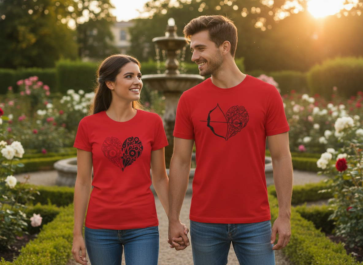 romantické tričká pre dvoch